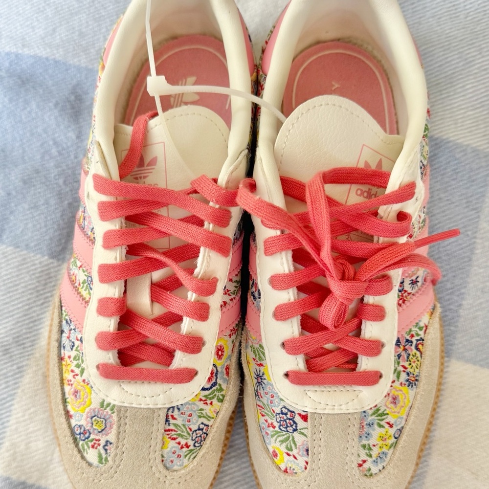 Liberty London x Adidas Samba floral embroidery pink shoes - Picture 2 of 5